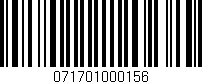 Código de barras (EAN, GTIN, SKU, ISBN): '071701000156'