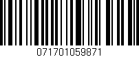 Código de barras (EAN, GTIN, SKU, ISBN): '071701059871'