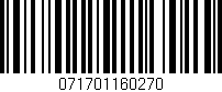 Código de barras (EAN, GTIN, SKU, ISBN): '071701160270'