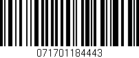 Código de barras (EAN, GTIN, SKU, ISBN): '071701184443'