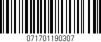 Código de barras (EAN, GTIN, SKU, ISBN): '071701190307'