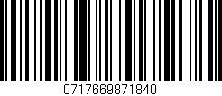 Código de barras (EAN, GTIN, SKU, ISBN): '0717669871840'