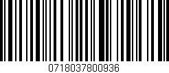 Código de barras (EAN, GTIN, SKU, ISBN): '0718037800936'