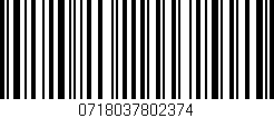 Código de barras (EAN, GTIN, SKU, ISBN): '0718037802374'