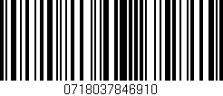 Código de barras (EAN, GTIN, SKU, ISBN): '0718037846910'