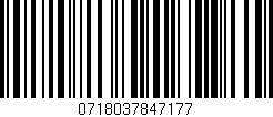Código de barras (EAN, GTIN, SKU, ISBN): '0718037847177'