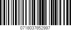 Código de barras (EAN, GTIN, SKU, ISBN): '0718037852997'
