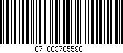 Código de barras (EAN, GTIN, SKU, ISBN): '0718037855981'