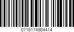 Código de barras (EAN, GTIN, SKU, ISBN): '0718174984414'