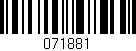 Código de barras (EAN, GTIN, SKU, ISBN): '071881'