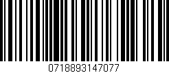 Código de barras (EAN, GTIN, SKU, ISBN): '0718893147077'