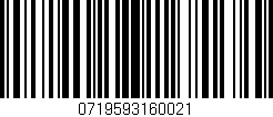 Código de barras (EAN, GTIN, SKU, ISBN): '0719593160021'