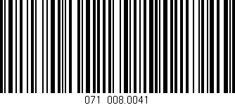 Código de barras (EAN, GTIN, SKU, ISBN): '071/008.0041'