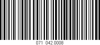 Código de barras (EAN, GTIN, SKU, ISBN): '071/042.0008'