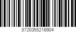 Código de barras (EAN, GTIN, SKU, ISBN): '0720355218904'