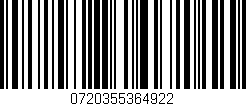 Código de barras (EAN, GTIN, SKU, ISBN): '0720355364922'