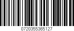 Código de barras (EAN, GTIN, SKU, ISBN): '0720355365127'