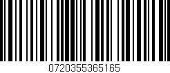 Código de barras (EAN, GTIN, SKU, ISBN): '0720355365165'