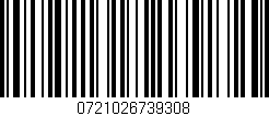 Código de barras (EAN, GTIN, SKU, ISBN): '0721026739308'