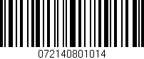 Código de barras (EAN, GTIN, SKU, ISBN): '072140801014'