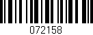 Código de barras (EAN, GTIN, SKU, ISBN): '072158'