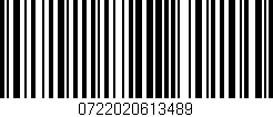 Código de barras (EAN, GTIN, SKU, ISBN): '0722020613489'