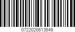 Código de barras (EAN, GTIN, SKU, ISBN): '0722020613649'