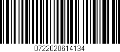 Código de barras (EAN, GTIN, SKU, ISBN): '0722020614134'