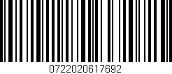 Código de barras (EAN, GTIN, SKU, ISBN): '0722020617692'
