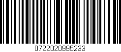 Código de barras (EAN, GTIN, SKU, ISBN): '0722020995233'