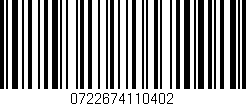 Código de barras (EAN, GTIN, SKU, ISBN): '0722674110402'