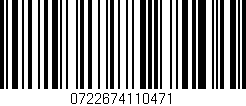 Código de barras (EAN, GTIN, SKU, ISBN): '0722674110471'