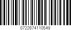 Código de barras (EAN, GTIN, SKU, ISBN): '0722674110549'