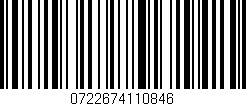 Código de barras (EAN, GTIN, SKU, ISBN): '0722674110846'