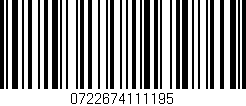 Código de barras (EAN, GTIN, SKU, ISBN): '0722674111195'