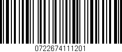 Código de barras (EAN, GTIN, SKU, ISBN): '0722674111201'
