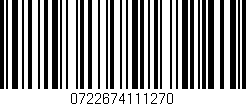 Código de barras (EAN, GTIN, SKU, ISBN): '0722674111270'