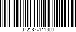 Código de barras (EAN, GTIN, SKU, ISBN): '0722674111300'
