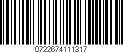 Código de barras (EAN, GTIN, SKU, ISBN): '0722674111317'