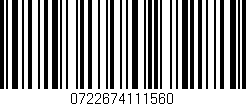 Código de barras (EAN, GTIN, SKU, ISBN): '0722674111560'