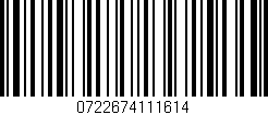 Código de barras (EAN, GTIN, SKU, ISBN): '0722674111614'
