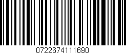 Código de barras (EAN, GTIN, SKU, ISBN): '0722674111690'