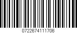 Código de barras (EAN, GTIN, SKU, ISBN): '0722674111706'