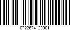 Código de barras (EAN, GTIN, SKU, ISBN): '0722674120081'