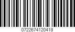 Código de barras (EAN, GTIN, SKU, ISBN): '0722674120418'