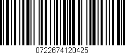 Código de barras (EAN, GTIN, SKU, ISBN): '0722674120425'
