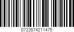 Código de barras (EAN, GTIN, SKU, ISBN): '0722674211475'