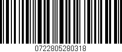 Código de barras (EAN, GTIN, SKU, ISBN): '0722805280318'