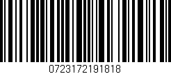 Código de barras (EAN, GTIN, SKU, ISBN): '0723172191818'