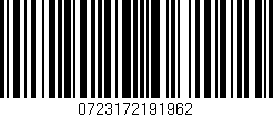 Código de barras (EAN, GTIN, SKU, ISBN): '0723172191962'
